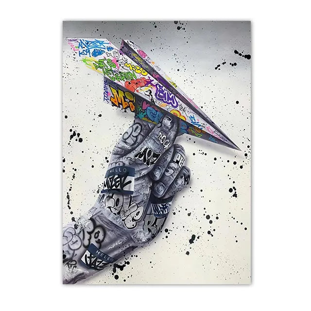 Graffiti Hands and Love Canvas Prints