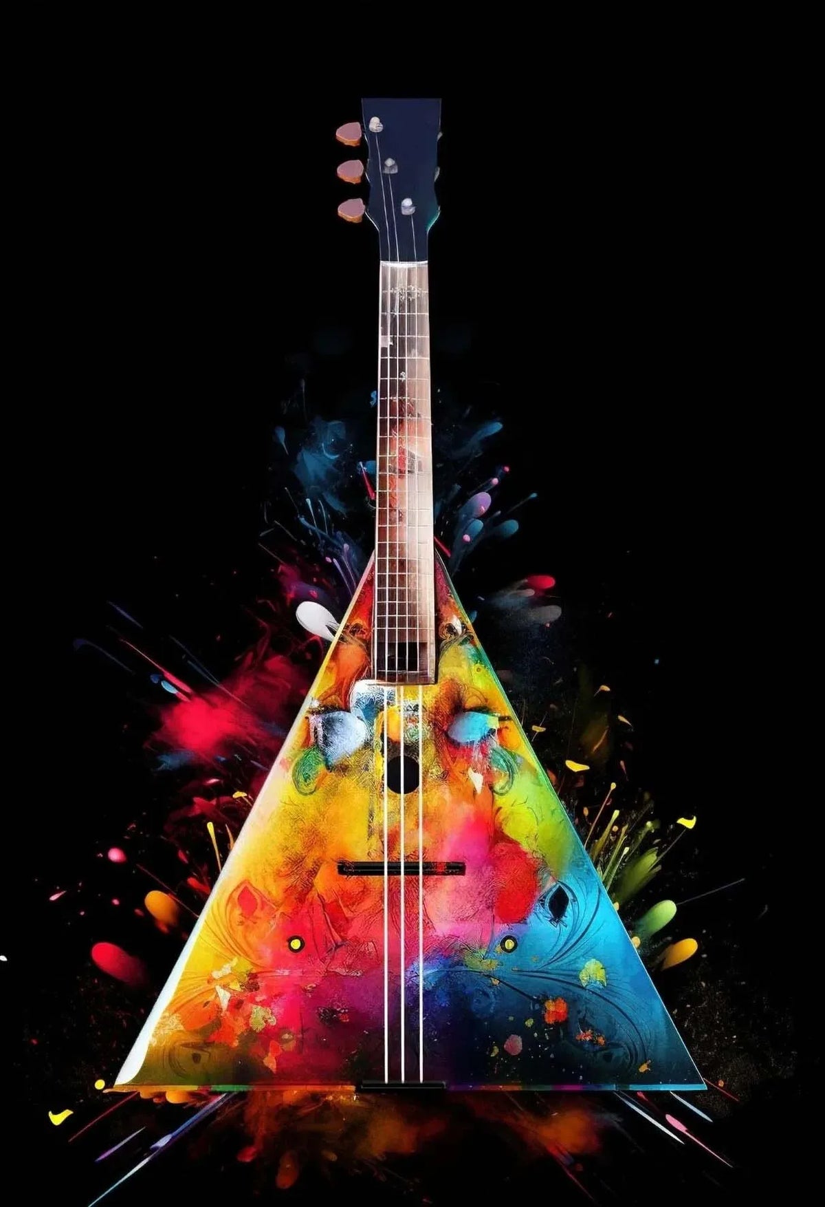 African Drum and Guitar Canvas Prints