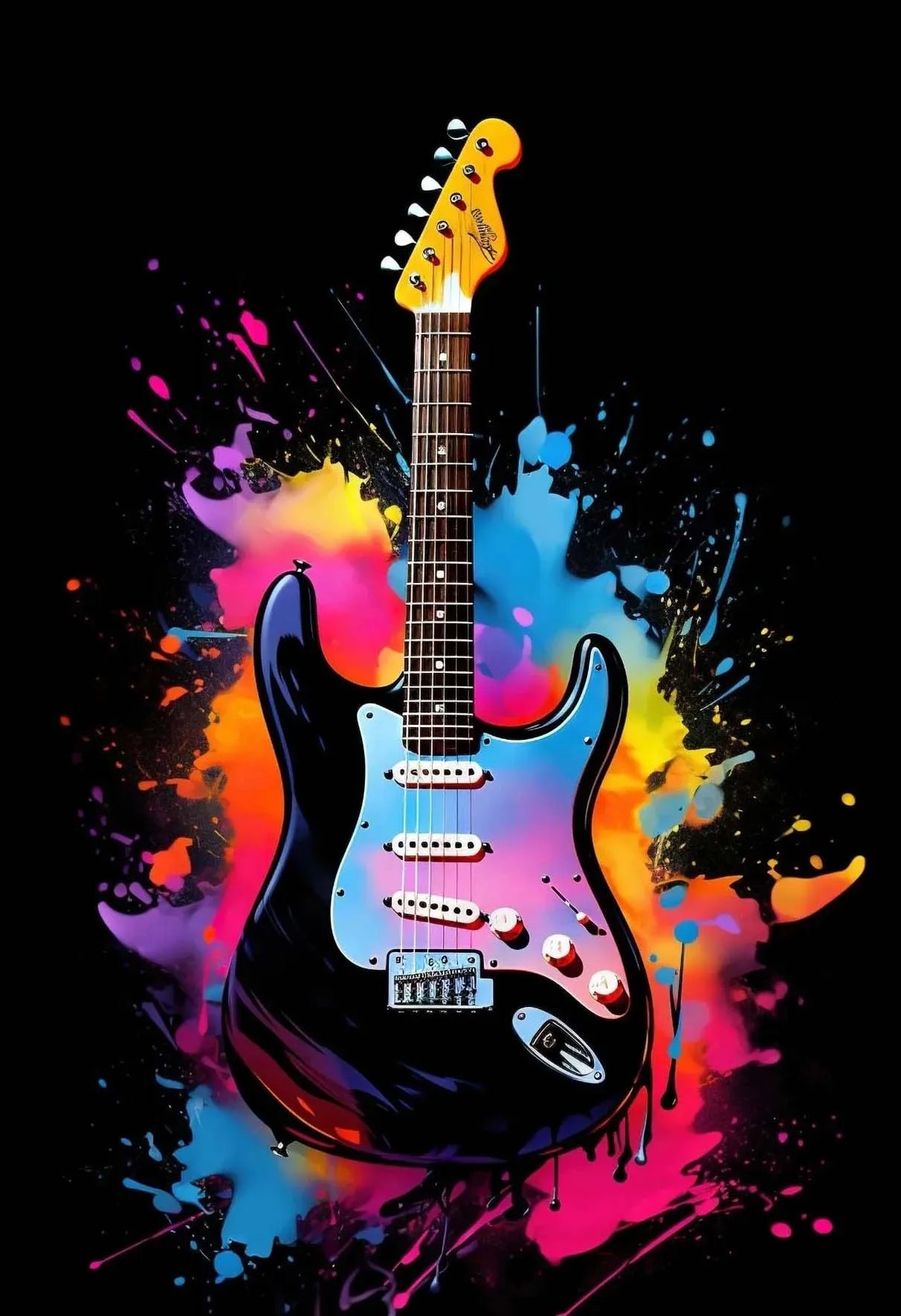 African Drum and Guitar Canvas Prints