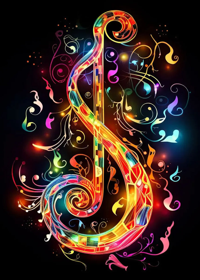 Colourful Musical Notes Canvas Prints