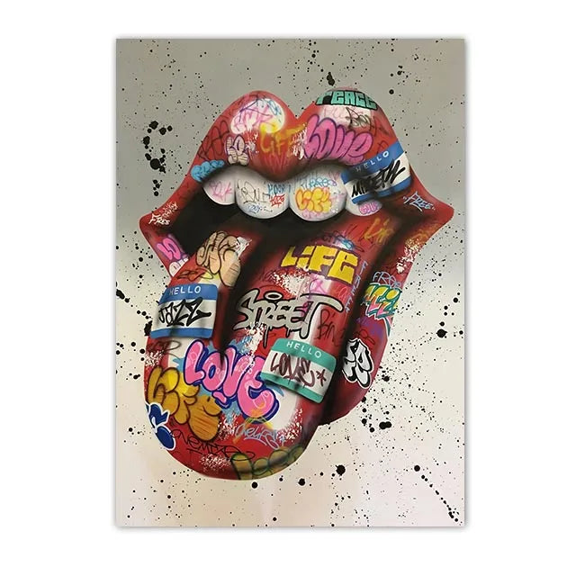 Graffiti Hands and Love Canvas Prints