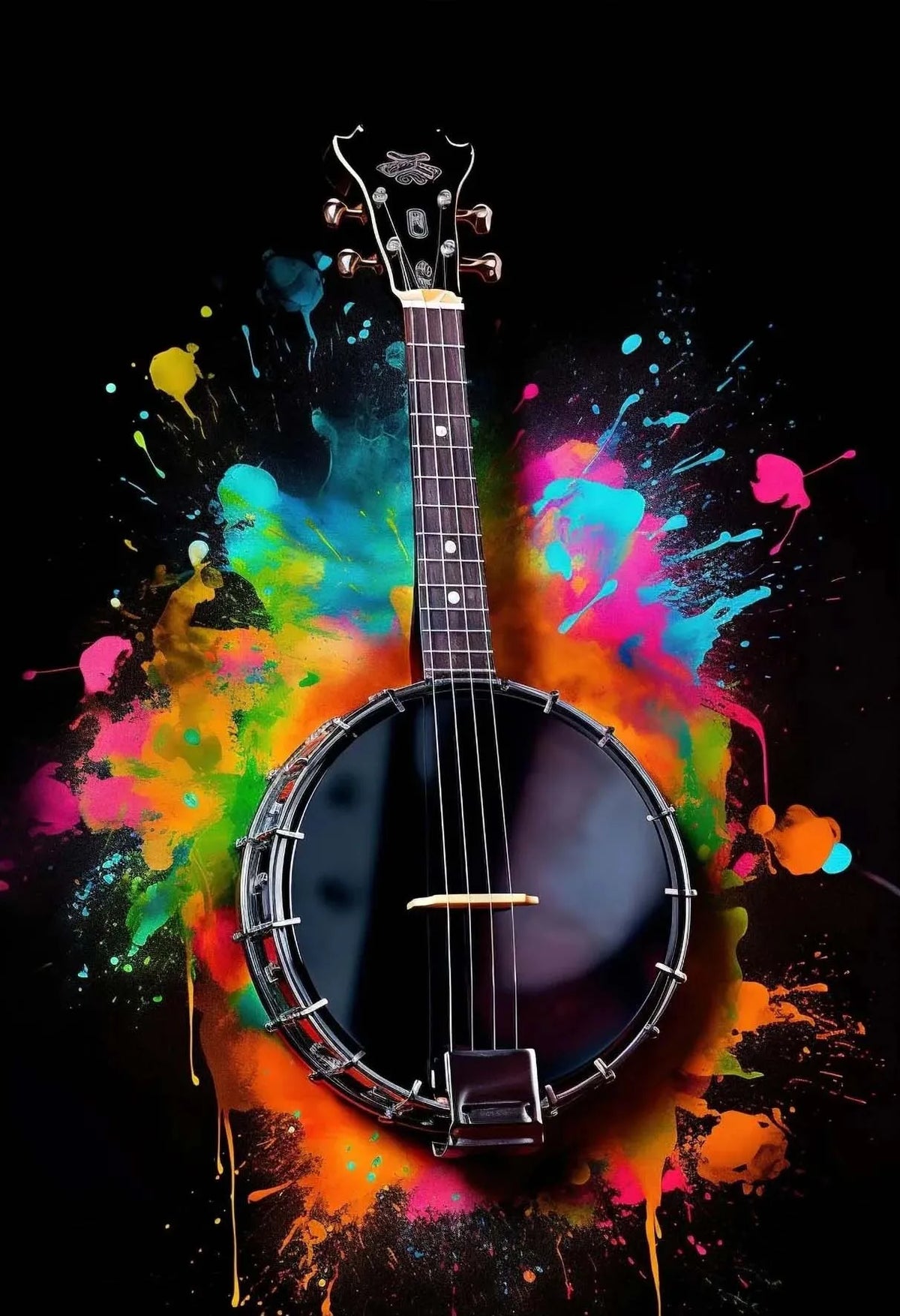 African Drum and Guitar Canvas Prints