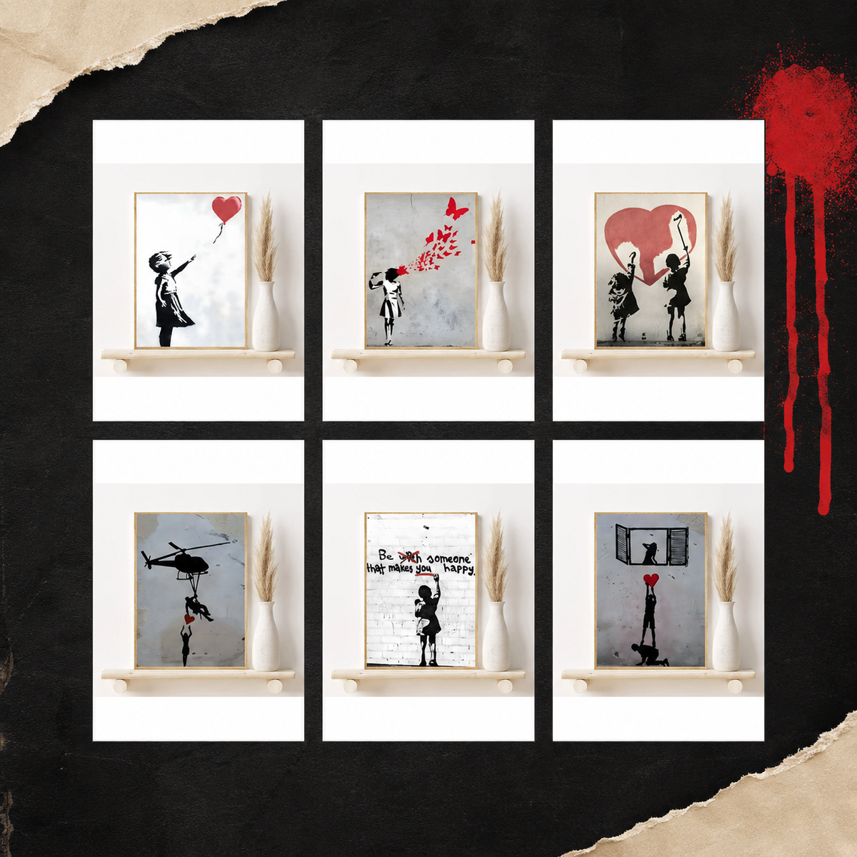 Words and Mischief stencil wall art collection