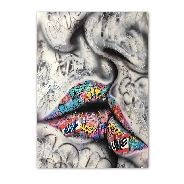 Graffiti Hands and Love Canvas Prints