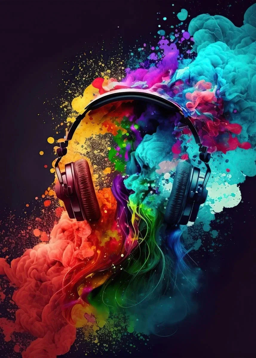 Colourful Musical Notes Canvas Prints
