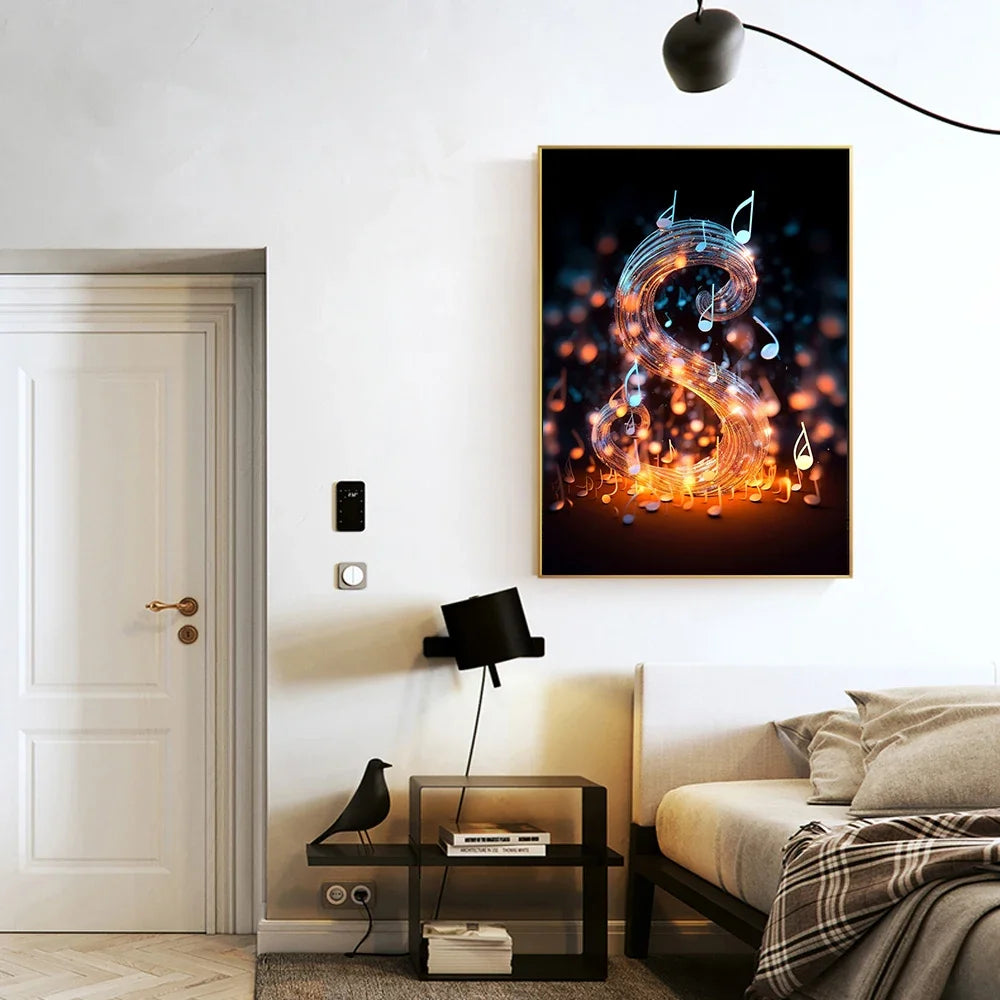 Colourful Musical Notes Canvas Prints