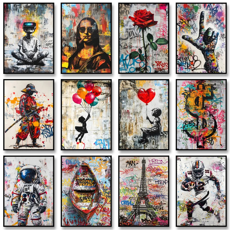 Graffiti Icons Canvas Prints