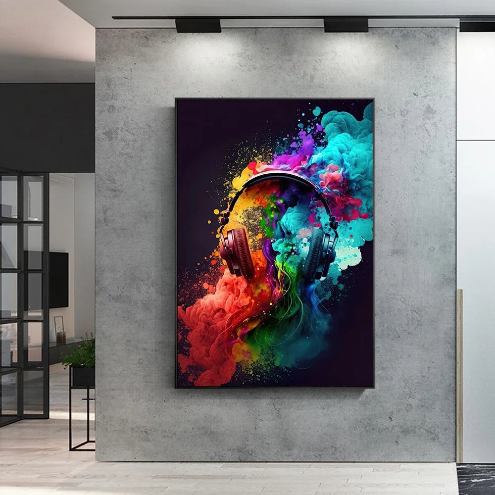 Colourful Musical Notes Canvas Prints