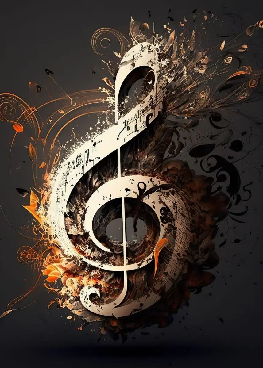Colourful Musical Notes Canvas Prints