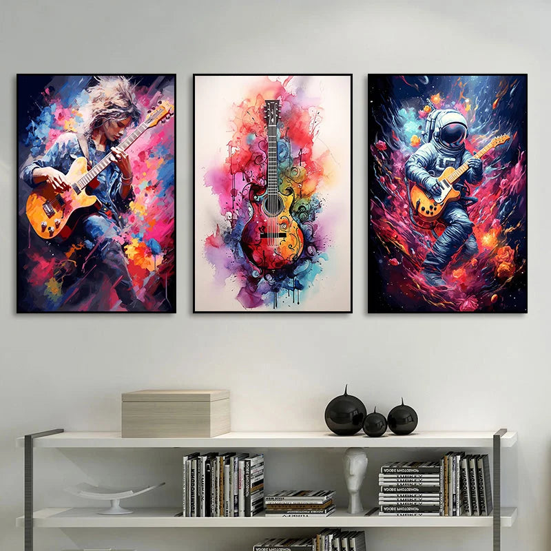 Colourful Music Icons Canvas Prints